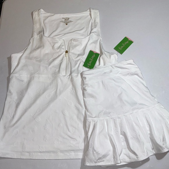 Lilly Pulitzer NWT 2 Piece Kalila Tennis Bra Tank & Taye Skort Size XL 🎾 - Picture 7 of 16